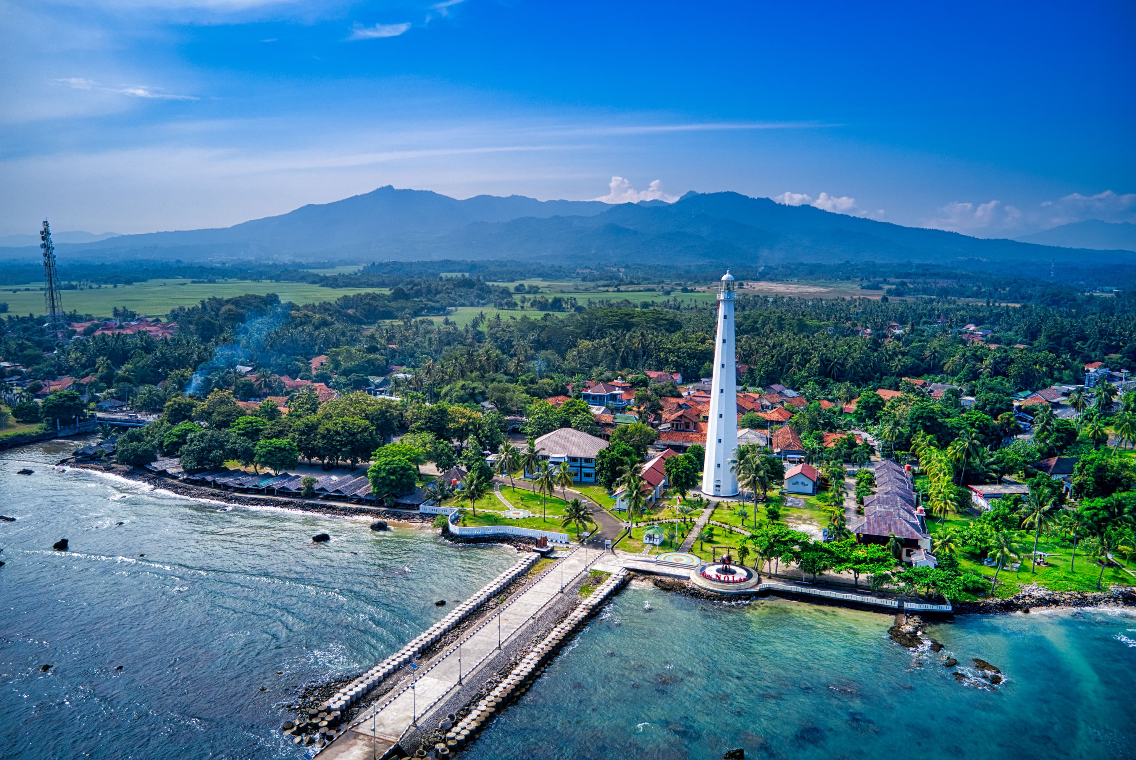 Banten, Indonesia city landscape