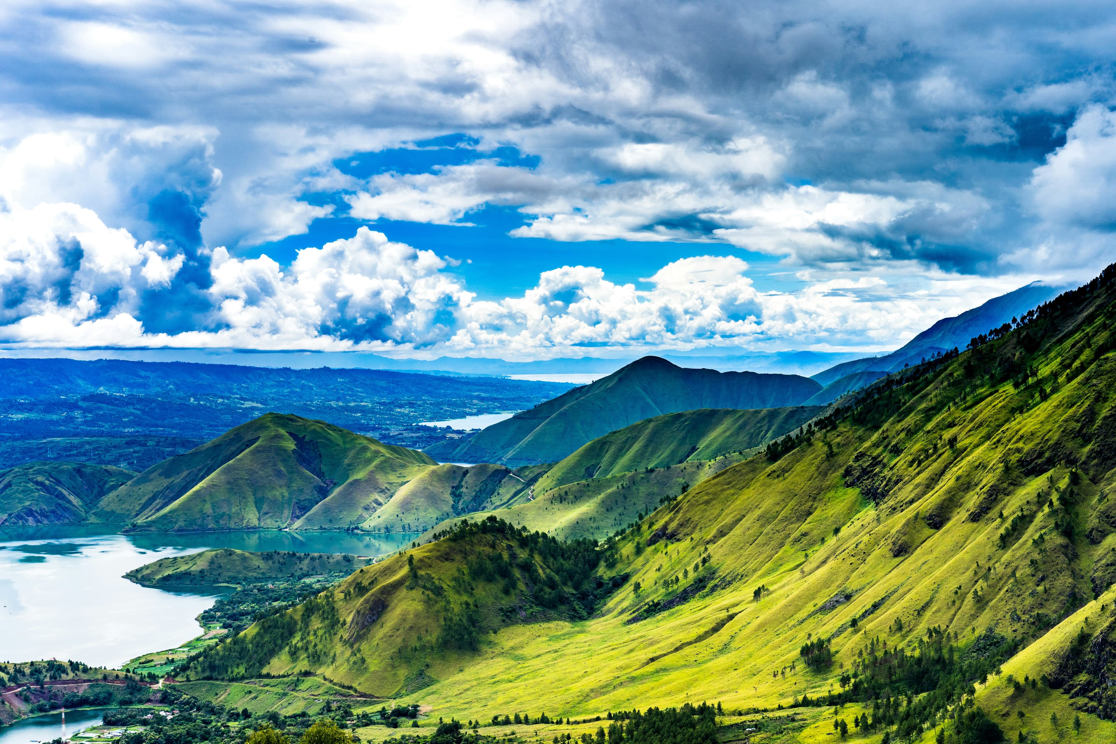 Northern Sumatera, Indonesia city landscape