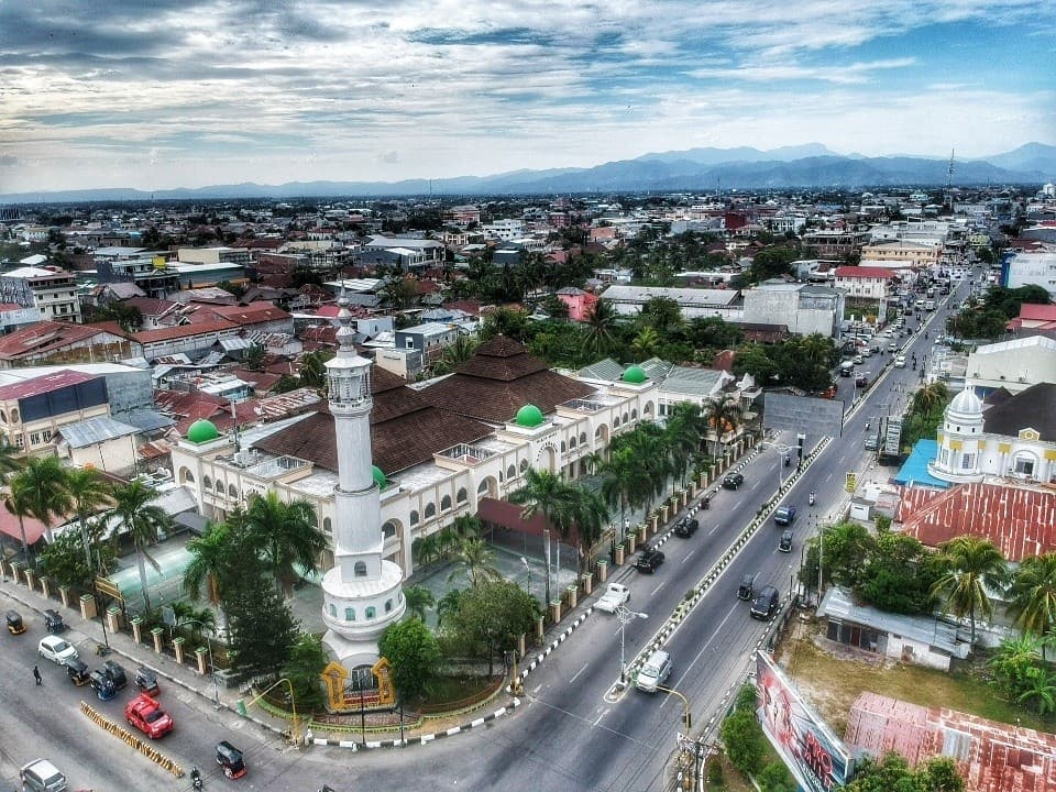 Northern Sulawesi, Indonesia city landscape
