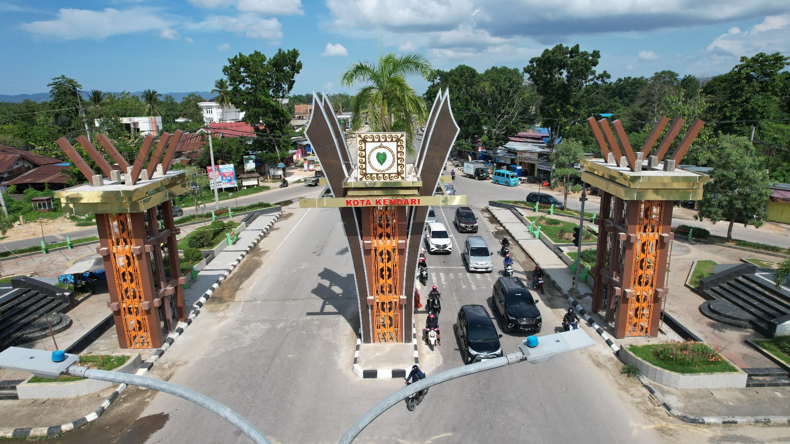 Southeast Sulawesi, Indonesia city landscape