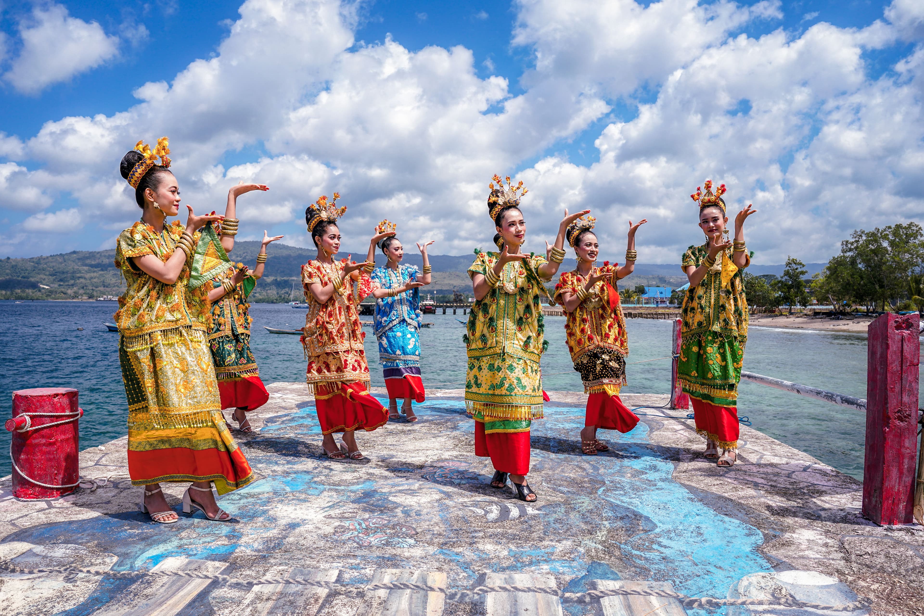 Central Sulawesi, Indonesia city landscape