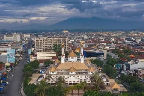 Priangan Area, Indonesia city landscape