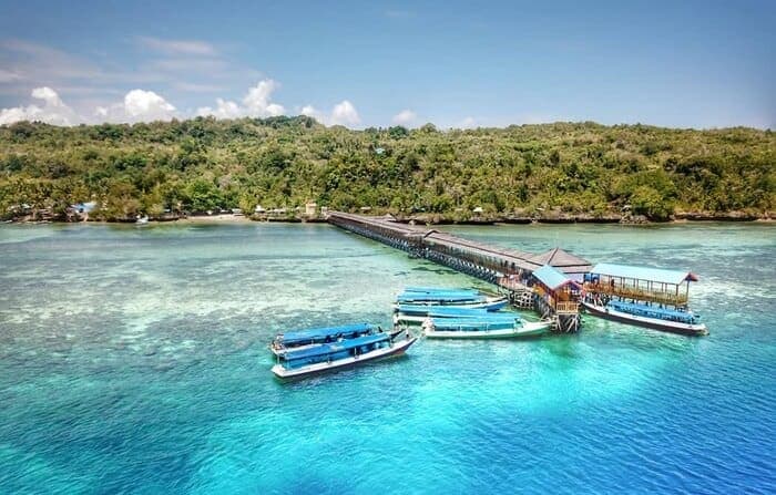 Western Sulawesi, Indonesia city landscape