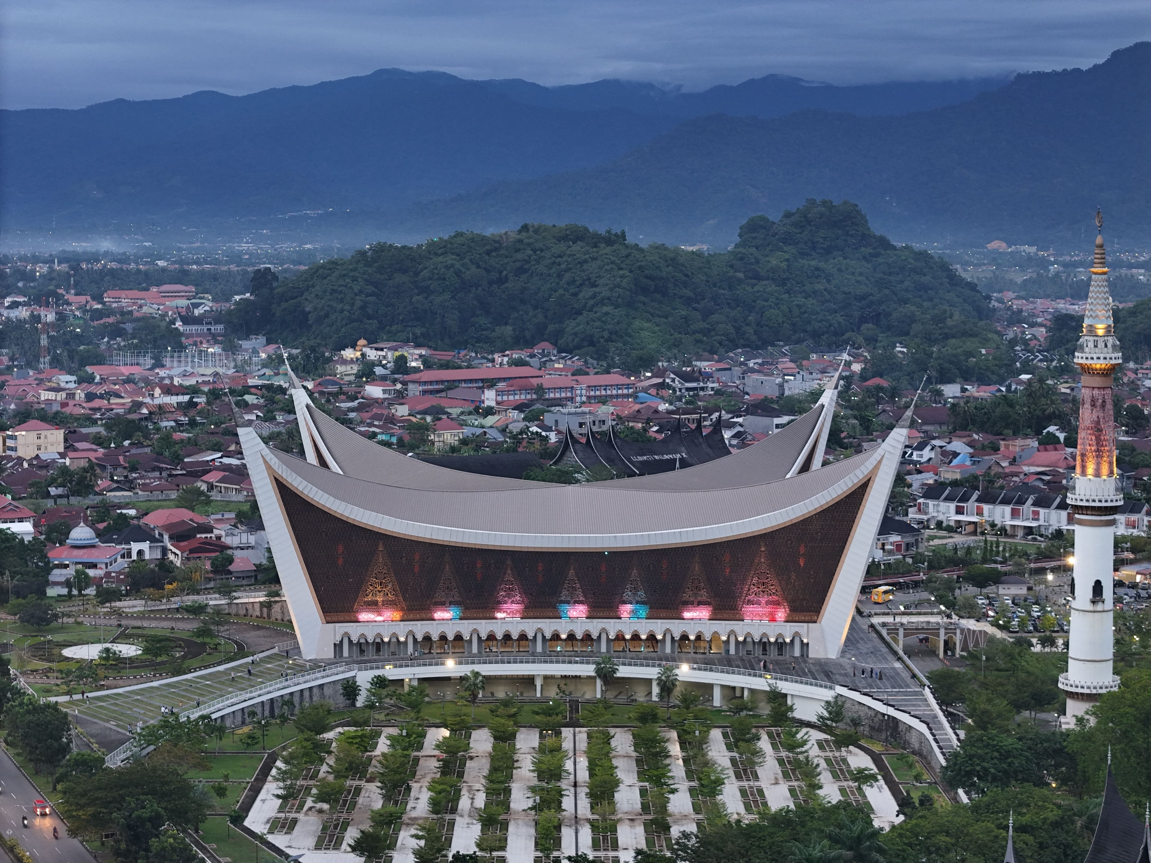 Western Sumatera, Indonesia city landscape
